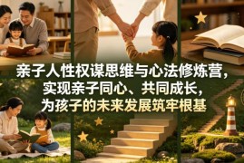 亲子人性权谋思维修炼营 改善亲子关系助力孩子长远发展