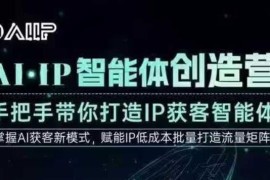AI IP智能体创造营实操课 手把手教你打造高成交创始人IP获客体系