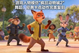 游戏人物完美复刻疯狂动物城2卡点舞蹈 配套教程可下载学习