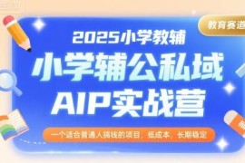 2025小学教辅公私域AIP实战营 普通人低成本长期稳定变现项目