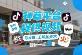 种草视频代发项目揭秘：无粉丝要求发布即可获固定收益
