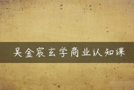 吴金宸玄学商业认知课 传统文化IP运营变现全流程系统教程