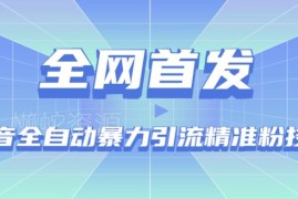 抖音全自动精准粉引流技术教程 附配套采集软件及操作脚本