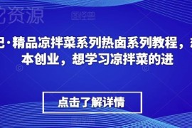 李记精品凉拌菜热卤教程 零基础小本创业开店技术学习