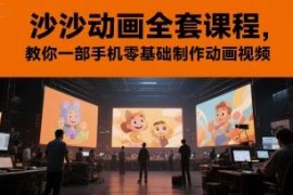 沙沙动画全套实操课程 零基础用手机制作动画视频教程