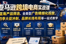 2026年8月更新版亚马逊跨境电商实战课 选品投放大促全流程教学