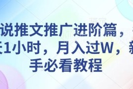 2025小说推文推广进阶教程 新手低门槛副业入门全指南