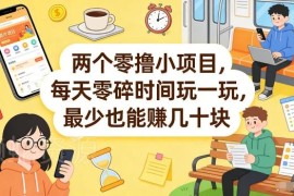 两个低门槛零撸小项目分享 利用日常碎片化时间即可赚零花钱