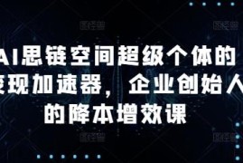 2024AI思链空间课程 超级个体变现企业降本增效实操课