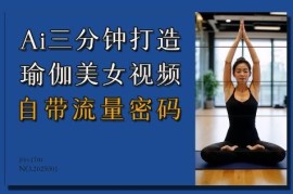 AI三分钟制作瑜伽美女流量视频 附操作步骤及变现方法