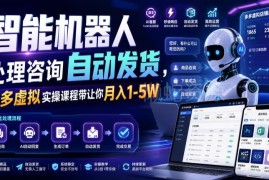 2026拼多多虚拟电商实操教程 智能机器人自动发货运营玩法