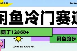 闲鱼冷门跑步赚钱项目全流程实操教程 有人单月收益达1.2万
