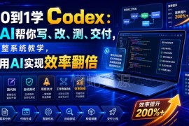 从0到1学Codex系统教程 零基础上手AI全流程操作实现效率翻倍