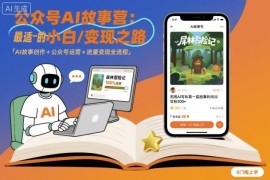 公众号AI故事营实操教程 零基础小白低成本自媒体变现指南