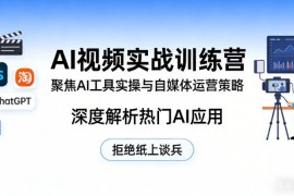 AI视频实战训练营 教你掌握AI工具实操与自媒体运营技能