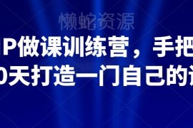 知识IP30天做课训练营 手把手教你打造可变现的个人付费课程