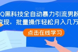 QQ全自动脚本引流男粉变现教程 批量操作盈利玩法详解