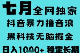 2024年7月抖音无人直播撸音浪项目 低门槛全自动长期稳定盈利