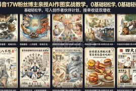 抖音17万粉博主亲授AI作图实战课 0基础可学可探索增收路径