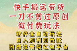 快手全自动搬运带货玩法揭秘 微付费过原创单日可入四位数