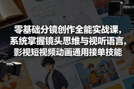 零基础分镜创作全能实战课 系统掌握镜头思维提升商用接单能力