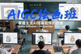 AIGC绘画班实操教学 掌握3款主流AI绘画软件从入门到高阶应用