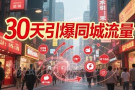 30天引爆同城流量实操教程 覆盖团购达人IP投流全运营模块