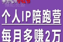 小红书个人IP陪跑营实操教程 60天打造双渠道自动成交IP