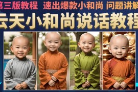 云天小和尚会说话7天万粉教程 无需魔法快速制作爆款图片