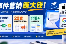 邮件营销全流程实操教程 附22套活动110+模板解决苹果谷歌垃圾邮件问题