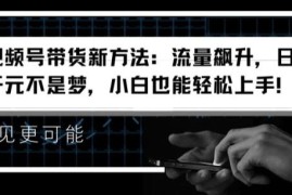 2024视频号带货实操玩法 零基础小白可上手的增收技巧