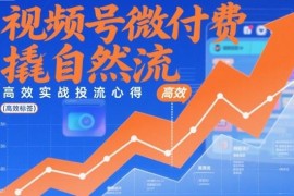 视频号微付费撬动自然流攻略 全流程投流实操心得分享