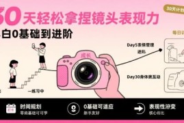 0基础小白30天提升镜头表现力 从入门到进阶系统教程