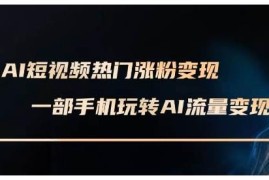 AI数字人短视频涨粉变现实操课 手机可上手的内容赚钱全教程