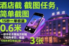 美团酒店截图任务怎么玩？低门槛手机兼职玩法及收益详解