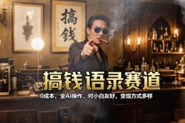 搞钱语录赛道0成本AI操作项目 小白友好多方式变现指南