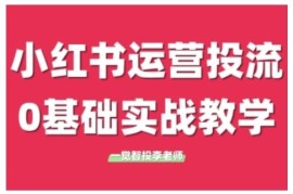小红书广告投放从0到1实战课 0基础可掌握多平台投流技巧