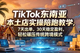 TikTok东南亚本土店实操陪跑教学 新手开店盈利全流程指南