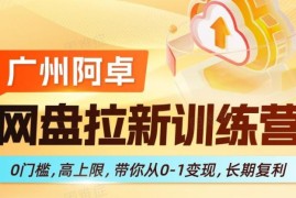 0门槛网盘拉新实操训练营 从0到1掌握长期复利变现全流程