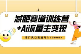 AI减肥赛道流量主+训练营变现教程 冷门蓝海项目小白可轻松上手