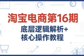 淘宝电商第16期运营推广提升教程 底层逻辑解析附实操资料
