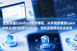 ComfyUI从0到1系统教程 从环境部署到Lora训练及商业变现实战