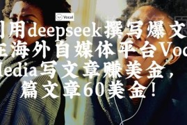 利用DeepSeek写爆文 海外Vocal Media发内容赚美金实操指南