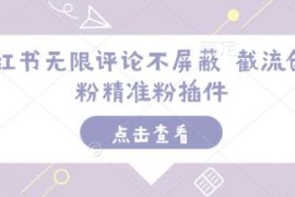 小红书无限评论不屏蔽插件 精准截流创业粉使用指南