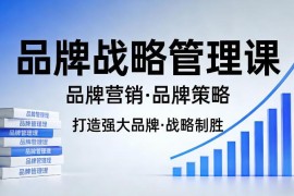 品牌战略管理系统实战课 掌握品牌营销与策略制定打造强势品牌
