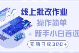 线上批改作业副业怎么操作 新手友好的低门槛增收项目解析