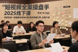 2025短视频全案操盘手线下课 一线操盘手实战干货无保留分享