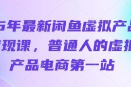 2025年最新闲鱼虚拟产品变现课 普通人电商入门实操指南