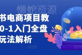 2024小红书电商0-1入门全教程 账号搭建选品运营全盘玩法解析