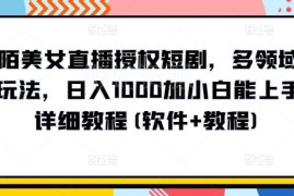 陌陌官方授权无人直播短剧变现教程 小白可上手日入过千实操攻略